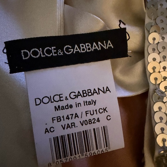 Dolce & Gabana Silver Sequin Belt